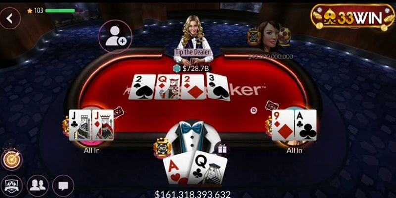 Bàn cá cược poker online của cao thủ
